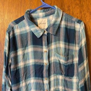 Lucky brand flannel style button down shirt